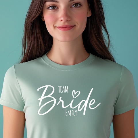 Personalisiertes T-Shirt für Damen - TEAM Bride