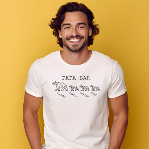 Personalisiertes T-Shirt für Herren - Papa Bär