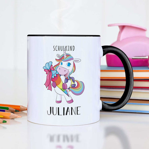 Bedruckte Tasse mit Motiv - Einschulung Pferd