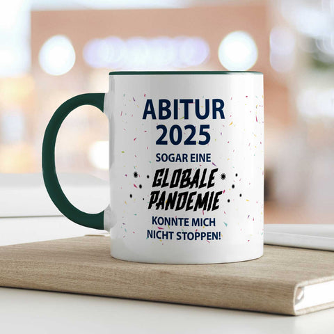 Bedruckte Tasse mit Spruch Pandemie Abitur