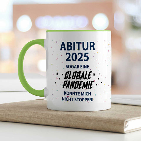 Bedruckte Tasse mit Spruch Pandemie Abitur