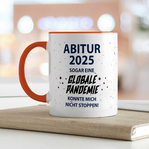 Bedruckte Tasse mit Spruch Pandemie Abitur