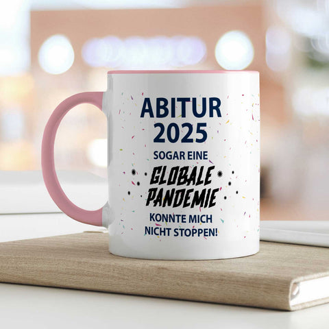 Bedruckte Tasse mit Spruch Pandemie Abitur