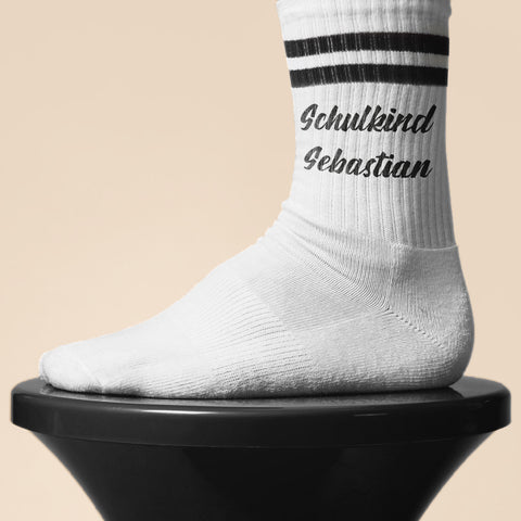 Tennissocken - Kinder Wunschtext - personalisiert mit Namen