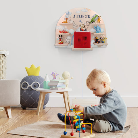Toniebox Regal für Kinderzimmer - Ballon - Personalisiert mit Namen