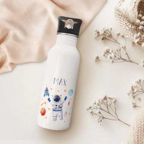 Bedruckte Trinkflasche aus Edelstahl - Astronaut