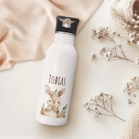 Bedruckte Trinkflasche aus Edelstahl - Bärenfreunde