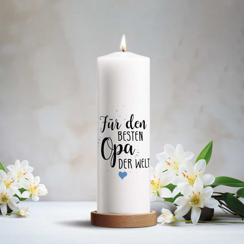Große Kerze "Für die beste Oma / den besten Opa der Welt"