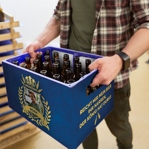 DIY Bierkasten Banderole mit 24 Deckelaufklebern - Bierkönig