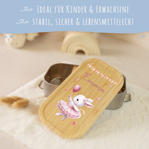 Brotdose mit Deckel für Kinder mit UV-Druck im "Ballett" Design