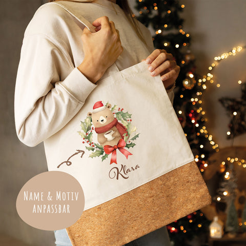 Einkaufstasche Kork - Kranztiere