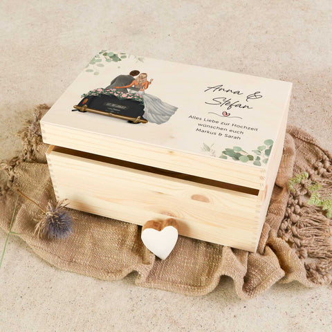 Bedruckte Erinnerungskiste mit Konfiguration - Hochzeitsauto