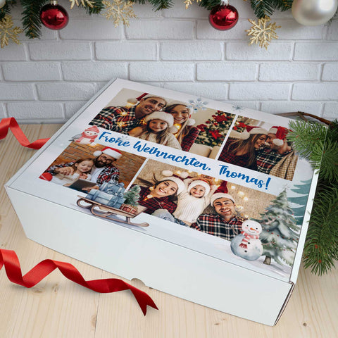 Personalisierte DIY Geschenkbox mit 4 Fotos & Wunschtext