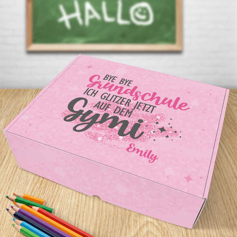 Personalisierte Geschenkbox - Bye Bye Grundschule - Einschulung