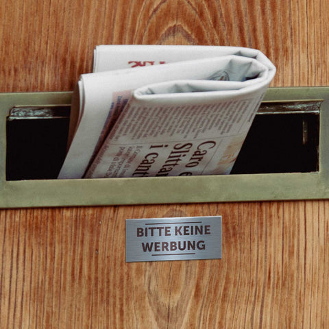 Graviertes Edelstahl Türschild