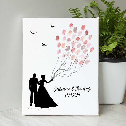 Leinwand-Gästebuch zur Hochzeit - Hochzeitspaar