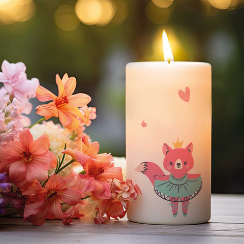 Kleine Geburtstagskerze "Tierballerina Geburtstag" mit Namen und Alter