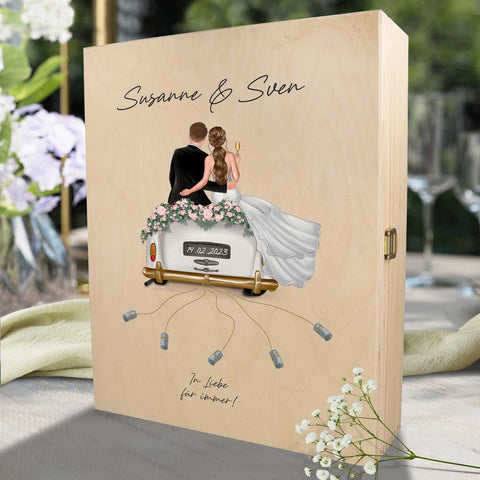 Leonardo Gläser mit Gravur - Hochzeitsauto & Wedding Love als Set