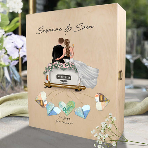 Leonardo Gläser mit Gravur - Hochzeitsauto & Wedding Love als Set