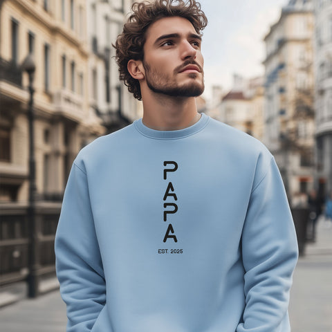 Personalisiertes Sweatshirt für Herren - PAPA EST. Space