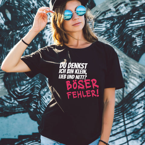 Bedrucktes T-Shirt für Damen - Böser Fehler