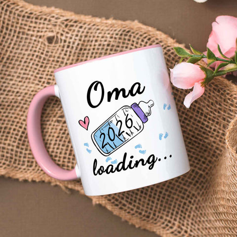 Bedruckte Tasse mit Spruch - Baby Loading in versch. Varianten