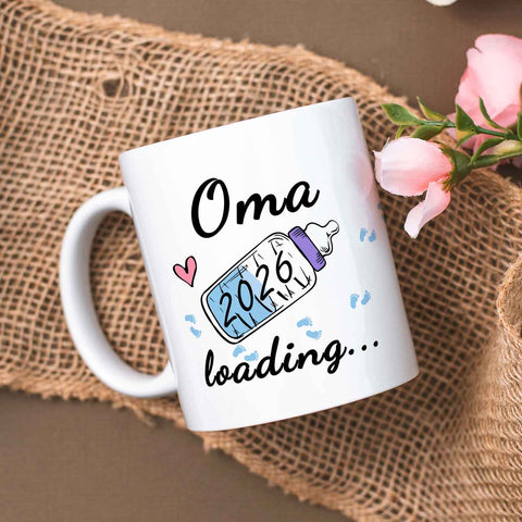 Bedruckte Tasse mit Spruch - Baby Loading in versch. Varianten