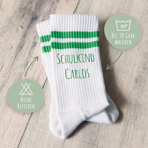 Tennissocken - Kinder Wunschtext - personalisiert mit Namen
