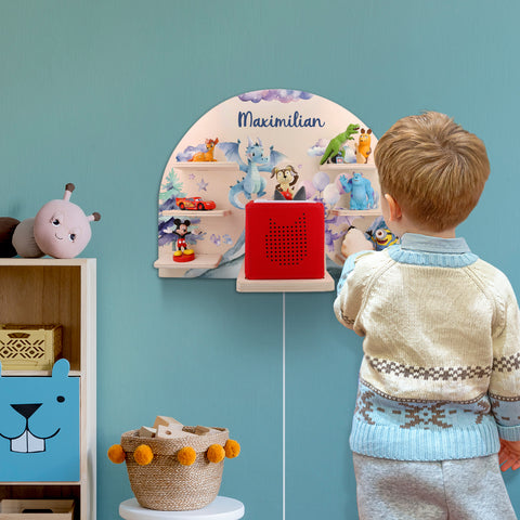 Toniebox Regal für Kinderzimmer - Drache - Personalisiert mit Namen