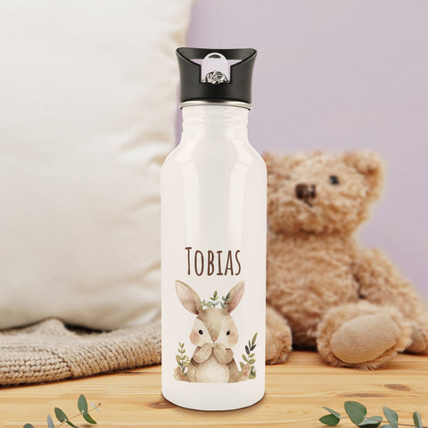Bedruckte Trinkflasche aus Edelstahl - Bärenfreunde