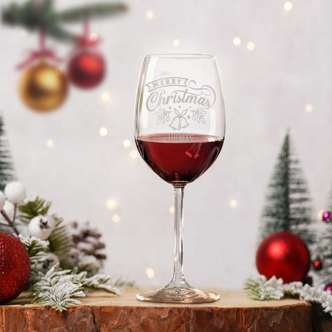 Leonardo Weinglas mit Gravur "Merry Christmas Bells"