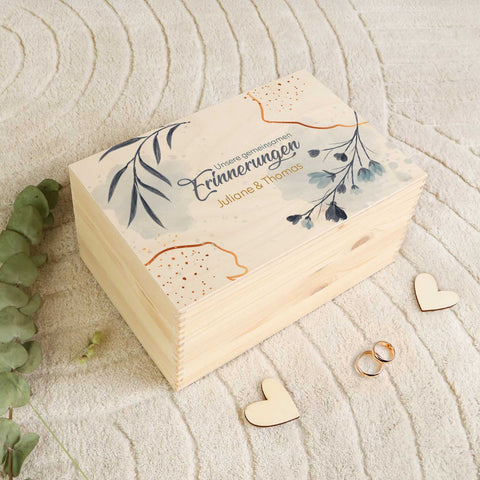 Erinnerungskiste mit UV-Druck im Unsere gemeinsamen Erinnerungen Design