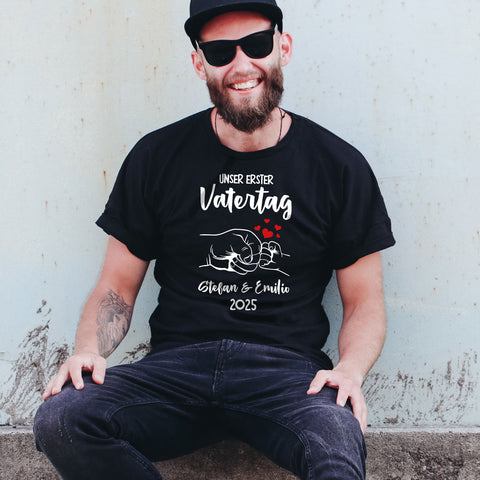 Bedrucktes T-Shirt für Herren - Unser erster Vatertag