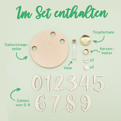 Bedruckter Geburtstagsteller für Kinder - Safaritiere