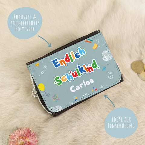 Bedruckte Geldbörse zur Einschulung - Endlich Schulkind