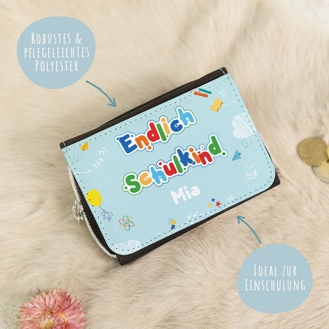 Bedruckte Geldbörse zur Einschulung - Endlich Schulkind