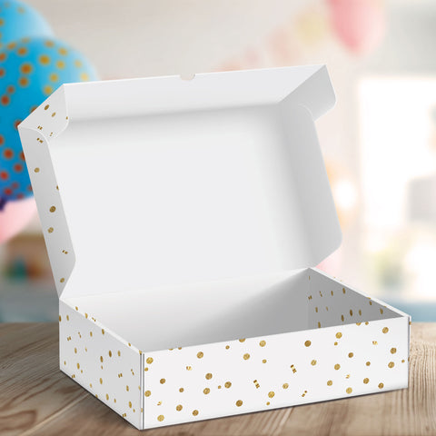 Personalisierte DIY Geschenkbox - Gold mit Wunschtext
