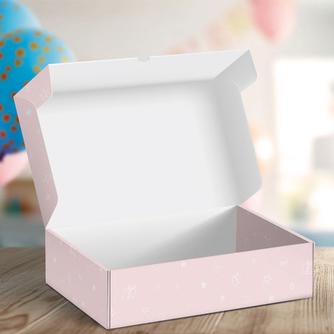 Personalisierte DIY Geschenkbox - Rosa Happy Birthday mit Wunschtext