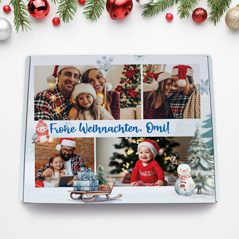 Personalisierte DIY Geschenkbox mit 4 Fotos & Wunschtext