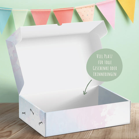 Personalisierte Geschenkbox - Hurra ich bin ein Schulkind - Einschulung