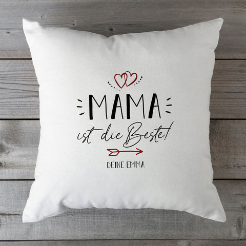 Personalisiertes Kissen mit Motiv - Mama ist die Beste