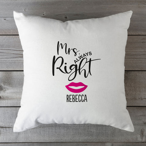 Personalisiertes Kissen mit Motiv - Mr. und Mrs. Right