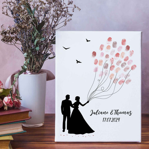 Leinwand-Gästebuch zur Hochzeit - Hochzeitspaar