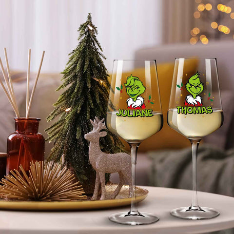 Leonardo Puccini Weinglas mit UV Druck - Grinch Motiv