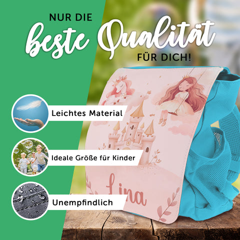 Bedruckter Rucksack für Kinder - Prinzessin mit Name