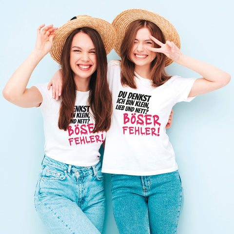 Bedrucktes T-Shirt für Damen - Böser Fehler
