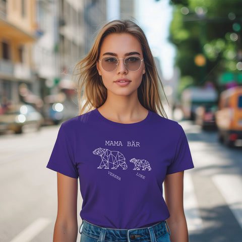 Personalisiertes T-Shirt für Damen - Mama Bär