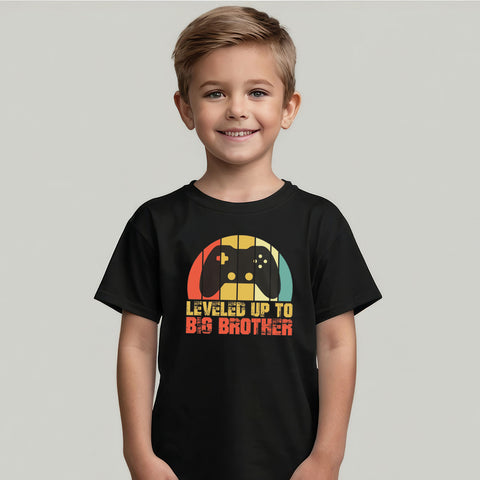 Bedrucktes T-Shirt für Kinder - Leveled up Brother