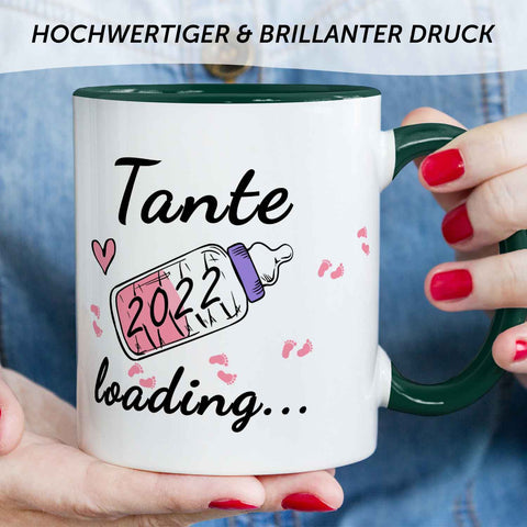 Bedruckte Tasse mit Spruch - Baby Loading in versch. Varianten