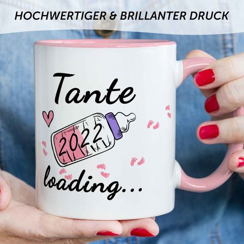 Bedruckte Tasse mit Spruch - Baby Loading in versch. Varianten